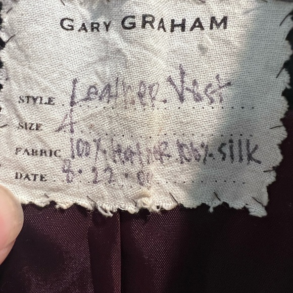 Gary Graham Brown Leather Vest, Size 4 - Picture 12 of 16